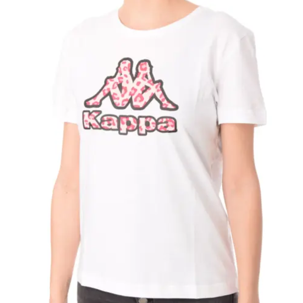 T-shirt Kappa Femme Rose et Noir