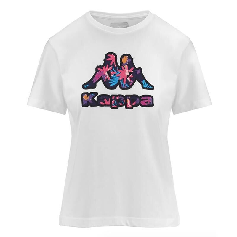 T-shirt Kappa Graphik Blanche Imprimée Femme