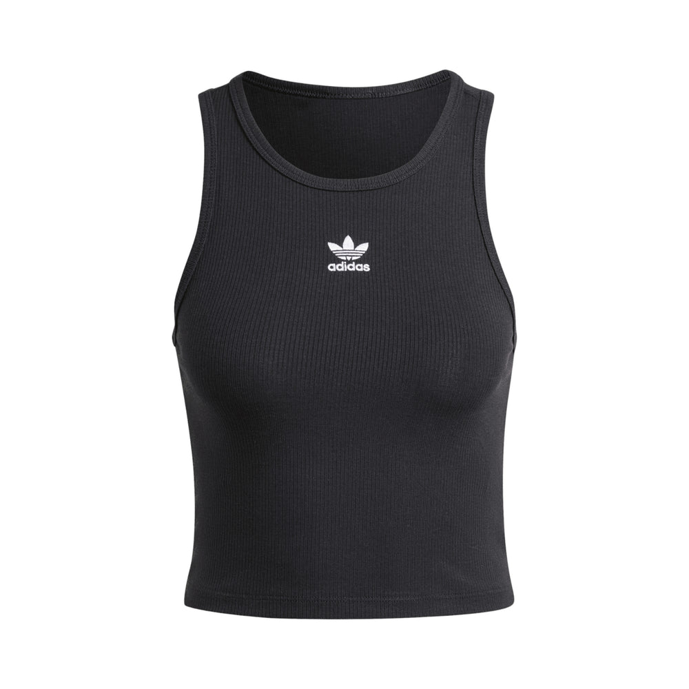 Adidas Essentials Rib Tank Débardeur Noir Blanc Femme