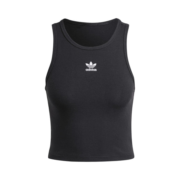 Adidas Essentials Rib Tank Canotta Nera Bianca Donna