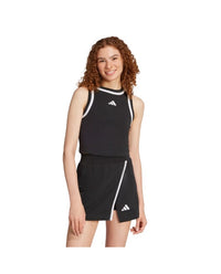 Adidas Crop Canotta Sportiva Nera Bianca Donna — immagine 2