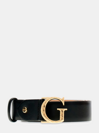 Guess Ceinture en similicuir noir avec boucle dorée pour femme — immagine 1