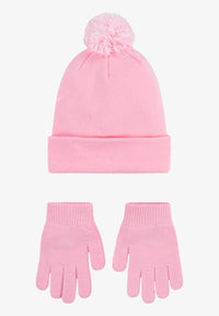 Nike Swoosh Set 2 Pezzi Cappello Guanti Rosa Bianchi Bambina — immagine 2