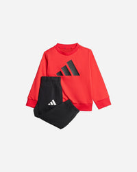 Adidas Essentials Infant Completo Tuta Rosso Nera Bambini — immagine 1