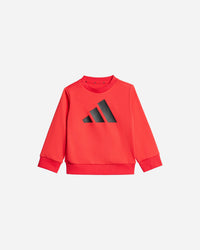 Adidas Essentials Infant Completo Tuta Rosso Nera Bambini — immagine 2