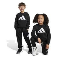 Pantalon de jogging polaire Adidas Essentials Logo - Ensemble pour enfants, noir — immagine 2