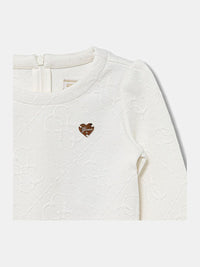 Guess Infant Completo 2 Pezzi Vestitino Piu Mutandine Bianco Bambina — immagine 3