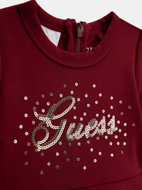 Guess Kids Completo 2 Pezzi Vestito Mutandine Bordeaux Bambina — immagine 3