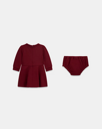 Guess Kids Completo 2 Pezzi Vestito Mutandine Bordeaux Bambina — immagine 2