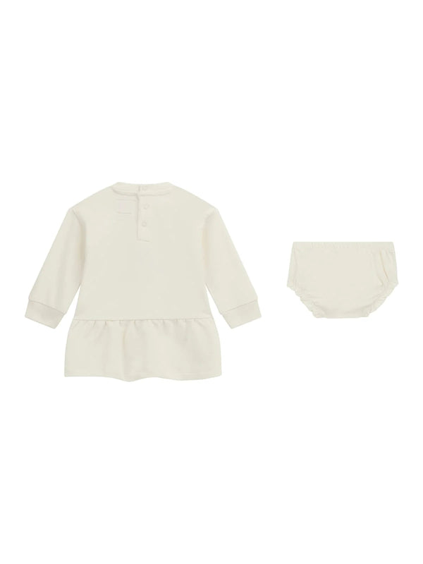 Guess Set Ls Active Completo 2 pezzi Vestito Mutandine Bianco Bambina