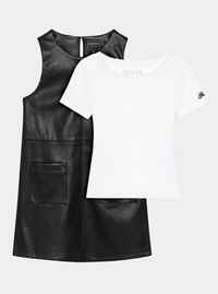 Guess Completo 2 pezzi Vestito T-shirt Nera Bianca Bambine Ragazze — immagine 4