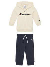 Champion Icons Full Zip Completo Tuta Beige Blu Bambino — immagine 1