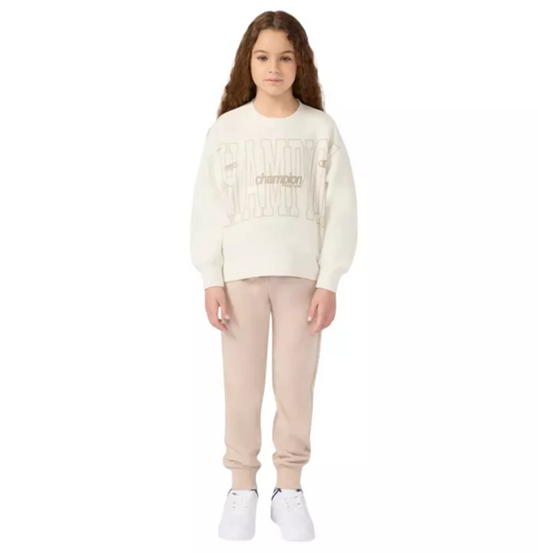 Champion Completo Tuta Beige Marrone Bambine Ragazze