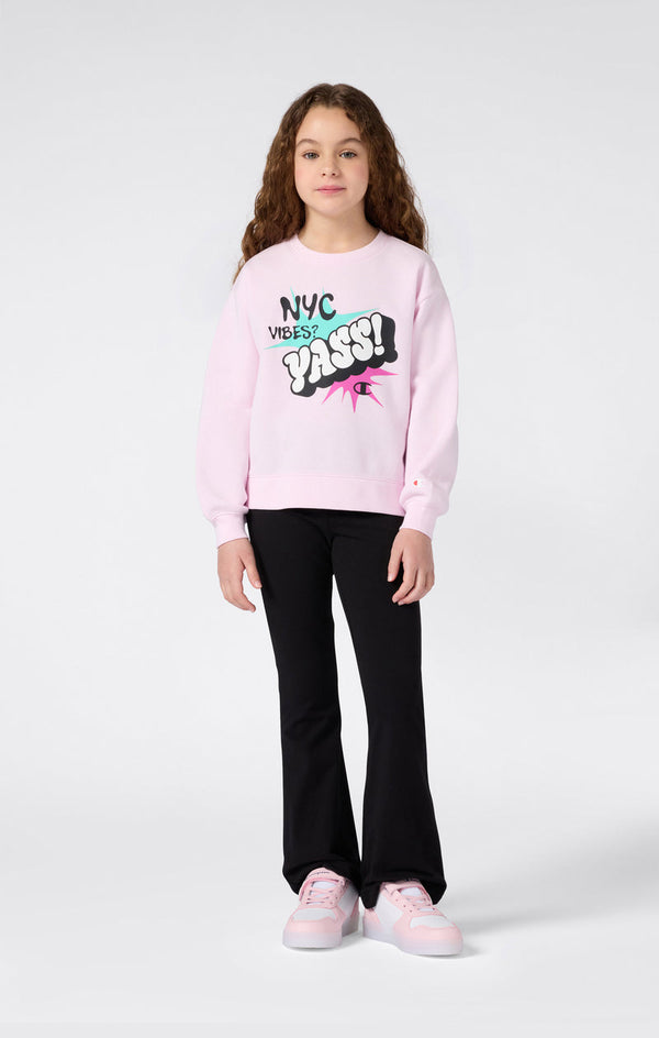 Champion Graphic Completo Tuta Rosa Nero Bambina