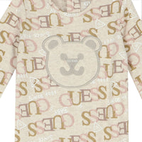 Guess Baby Tutina Neonato Beige Bambini — immagine 3
