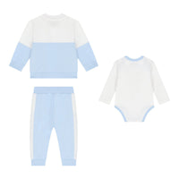 Guess Set Bébé 3 Pièces Blanc Bleu Enfant — immagine 2