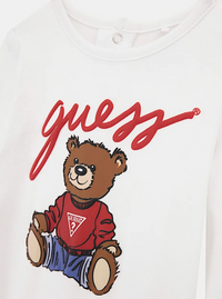 Guess Baby Tutina Neonato Bianca Bambini — immagine 3