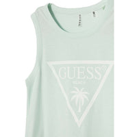 Guess Children's Robe Vert d'eau Logotypée Fillettes Filles — immagine 3