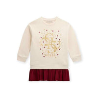 Guess Kids Vestito Beige Bordeaux Bambina — immagine 1