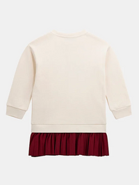 Guess Kids Vestito Beige Bordeaux Bambina — immagine 3