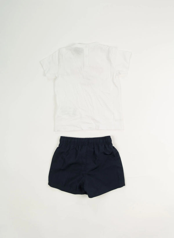 Champion Completo Bianco Nero Bambino