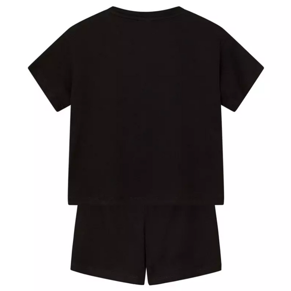 Champion Completo 2 Pezzi Nero Con Stampe Bambina