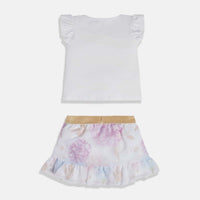 Guess Ss Active Completo 2 Pezzi Bianco Rosa Bambina — immagine 2