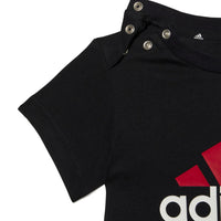 Adidas Small Logo Jr Completo 2 Pezzi Rosso Nero Bambino — immagine 2