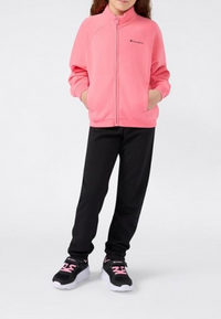 Champion Completo Tuta Full Zip Rosa Nero Bambina — immagine 2