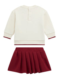 Guess Kids Ensemble 2 Pièces Beige Bordeaux Fille — immagine 2