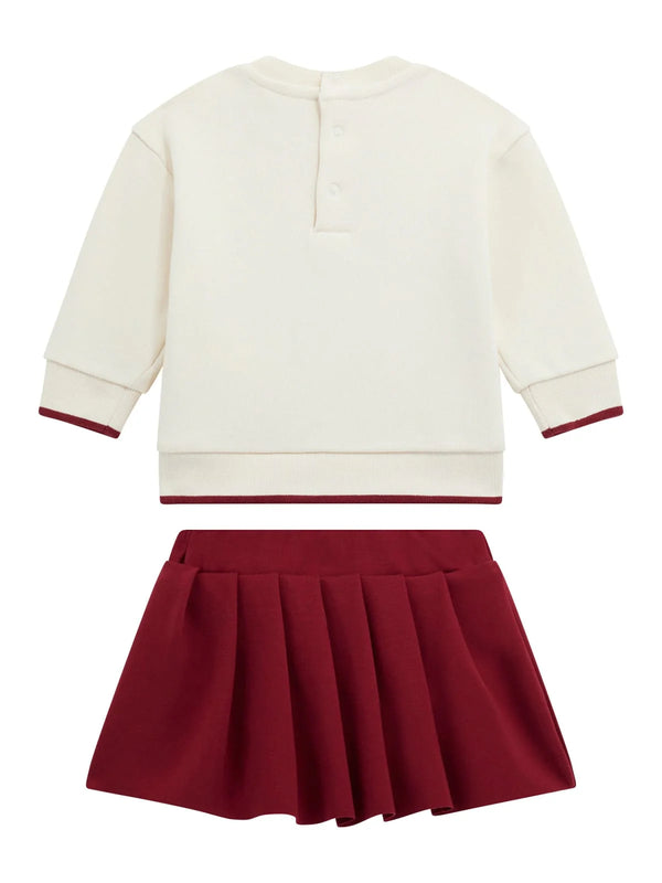 Guess Kids Completo 2 Pezzi Beige Bordeaux Bambina