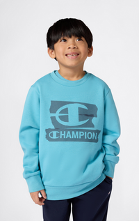 Champion Sweat-shirt col rond Bleu Garçons Enfants — immagine 2
