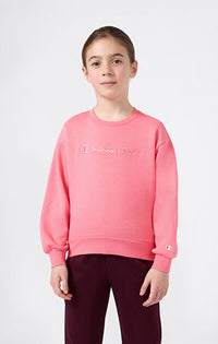 Champion Felpa Girocollo Rosa Bambine Ragazze — immagine 2