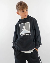Jordan Sweat-shirt à capuche noir pour enfant avec logo maxi — immagine 2