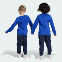 Adidas Essentials Logo Fleece Jogger Ensemble Survêtement Bleu Noir Enfants — immagine 3