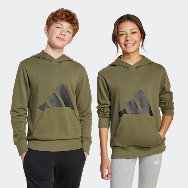 Adidas Essentials Felpa Verde Con Cappuccio Regular Fit Bambini