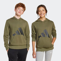 Adidas Essentials Felpa Verde Con Cappuccio Regular Fit Bambini — immagine 2