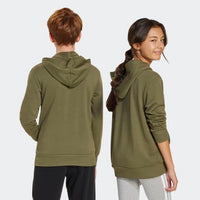 Adidas Essentials Felpa Verde Con Cappuccio Regular Fit Bambini — immagine 3