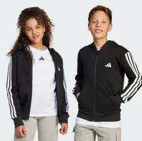 Adidas Sweat à capuche entièrement zippé Essentials Noir Enfant — immagine 2