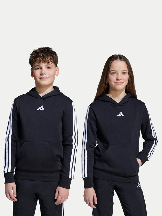 Adidas Essentials Felpa Con Cappuccio Nera Bambini Ragazzi