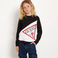 Guess Sweat-shirt ras du cou noir Enfants Garçons — immagine 2
