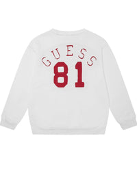 Guess Felpa Girocollo Bianca Bambini Ragazzi — immagine 2