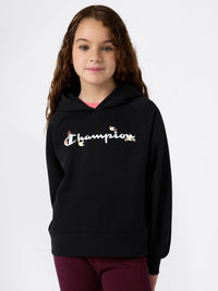Champion Felpa Con Cappuccio Nera Bambine Ragazze — immagine 2