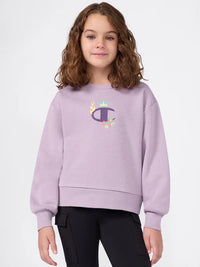 Champion Crew Felpa Girocollo Rosa Bambine Ragazze — immagine 2