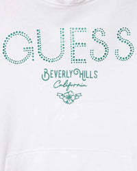 Guess Beverly Hills California Hooded Felpa Con Cappuccio Bianca Bambine Ragazze — immagine 2