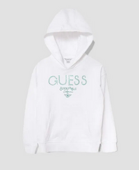 Guess Beverly Hills California Hooded Felpa Con Cappuccio Bianca Bambine Ragazze — immagine 1