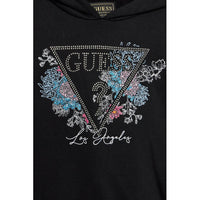 Guess Felpa Con Cappuccio Logata Nera Bambine Ragazze — immagine 2