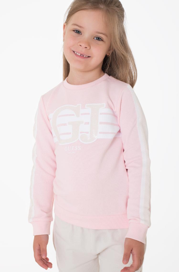 Guess Kids Sweat-shirt Col Rond Rose Enfant