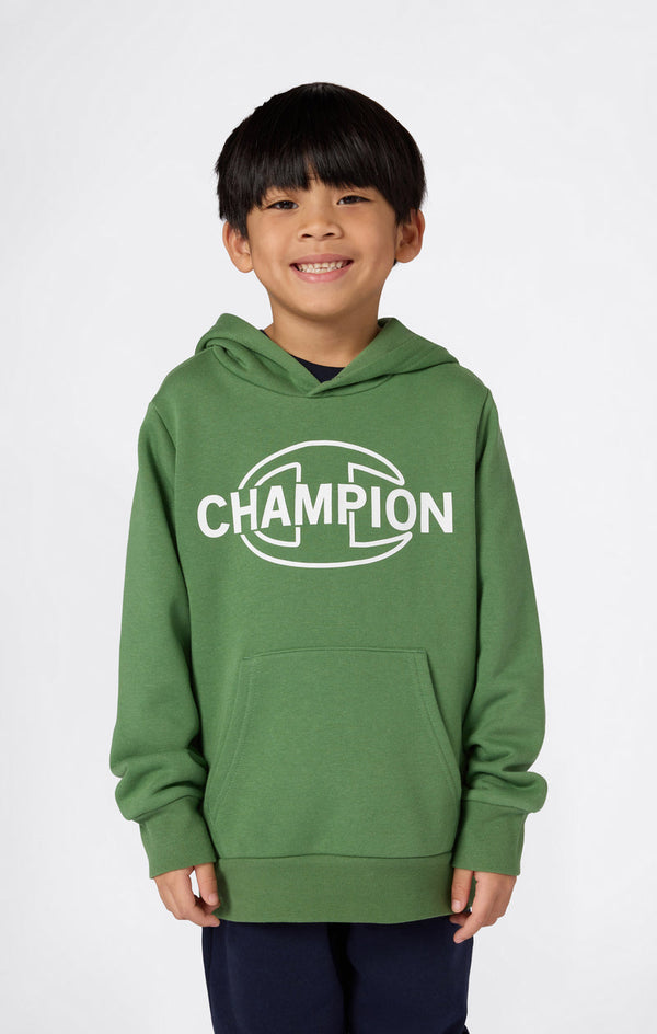Champion Graphic Felpa Con Cappuccio Verde  Bambini Ragazzi