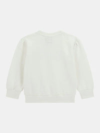 Guess Kids Felpa Girocollo Bianca Bambina — immagine 2